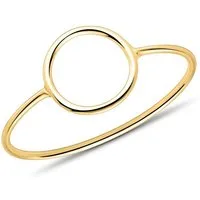 Unique Goldring Unique Damenring Kreis aus 375er Gold (Größe: 50mm)