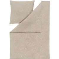 Estella Bettwäsche Estella Samt + Seide Flanell Bettwäsche 135x200 Tirolo natur beige, Flanell, 2 teilig, für kalte Wintermonate