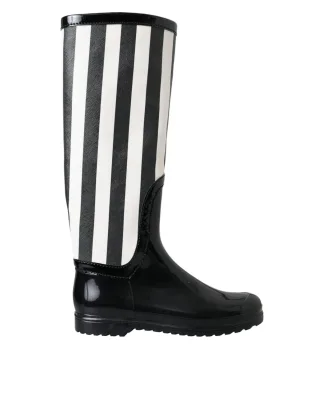 Gestreifte Regenstiefel wasserdicht