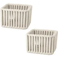 SCHÖNER WOHNEN-Kollektion Aufbewahrungskorb »Zovo S« (Set), Badkörbe mit Baumwoll-Polyester-Kordel für Badutensilien & Kosmetik