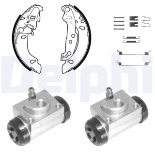 Delphi Bremsbacken vormontiert hinten Ford Fiesta 5