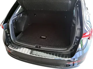 Edelstahl Ladekantenschutz Chrom Stoßstange Schutz Abdeckung mit Abkantung für Skoda Scala ab 2018-