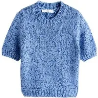 Next Kurzarmpullover Twist-Strick T-Shirt mit halblangen Ärmeln (1-tlg)
