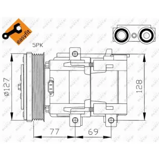 NRF Klimakompressor Ford Mondeo 1 2 1,8 TD 32061