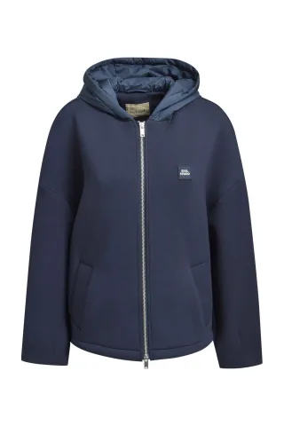 Smith&Soul - Fabric Mix Scuba Jacket marine - Gr. - XS