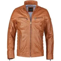 bugatti Lederjacke BUFIDELIO (1-St) mit Ziernähten und Reißverschlusstaschen