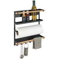 WENKO Küchenregal Modell Magna, magnetisches Regal mit Küchenrollenhalterung, Befestigung ohne Bohren
