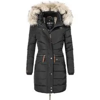 Navahoo Steppmantel Paula stylischer Winter Parka m. edlem Fellimitat