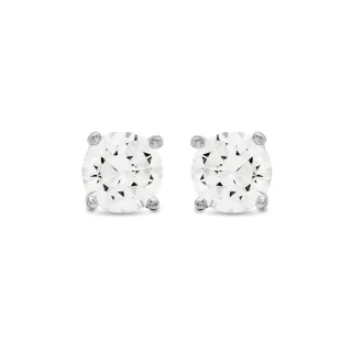 Luxenter Ohrringe Sterling Silber 925 mit rhodiniertem Brillant Zirkonia - Basic