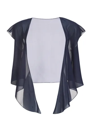 hey kyla - Kurzarm-Bolero zum Binden navy - Gr. - S