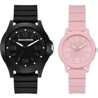 Skechers Quarzuhr SETS SR9141, (Set, 2-tlg., mit Partneruhr), Armbanduhr, Silikonarmband, Ideal auch als Geschenk, analog
