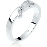 Elli DIAMONDS Verlobungsring Diamant Weiß Brillantschliff (0.045 ct) 925 Sterling Silber