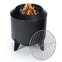 relaxdays Feuerschale 2in1 Feuerschale ohne Rauch & Grillrost