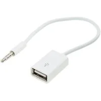 adaptare adaptare 14030 10 cm Aux-In-Kabel 3,5-mm-Klinke-Stecker auf USB 2.0-Bu Audio-Kabel
