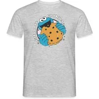 Spreadshirt T-Shirt Sesamstraße Krümelmonster Eat More Cookies Männer T-Shirt (1-tlg)