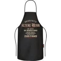 RAHMENLOS® Grillschürze Geschenk für Männer zum Ruhestand: Dieser nette ältere Herr ...