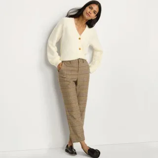 Knöchellange Hose aus gebürstetem Flanell für Damen, Damen, size: regular, Braun, Viskose/Polyester-Mischung, by Lands' End
