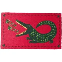 Giftcompany Fußmatte Fußmatte Woof Woof Krokodil neon pink 45x75cm, Fußmatten