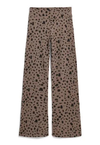 Armedangels - Leggings mit Animal-Print und ausgestelltem Bein braun - Gr. - M