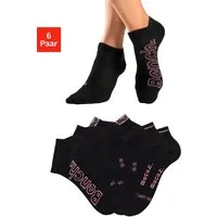 Bench. Sneakersocken Kurzsocken Damen ohne Frottee, weicher Bundabschluss (Packung, 6-Paar, Gr. 35-38 bis 39-42) mit unterschiedlichen Designs