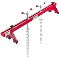 Arebos Werkstattkran Motorbrücke 500 kg – lackierter Stahl, 360 ° Standsockel, kugelgriffe, Stück Material: Lackierter Stahl, Handgriffe aus Kunststoff, Gummierte Füße