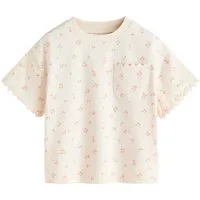 Next T-Shirt Kurzarm-T-Shirt mit Zackenlitze (1-tlg)