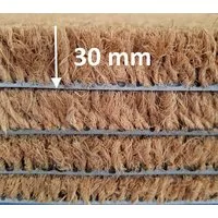 Mertex Fußmatte Fußmatte Kokos Läufer Meterware Naturprodukt, rutschfest, zuschneidbar