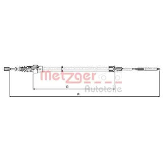 Metzger Bremsseil f?r Trommelbremse hinten Seat Cordoba Ibiza VW Polo