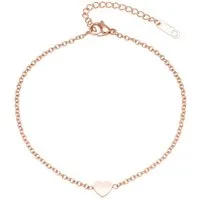 Unique Fußkette Dezente Fußkette mit Herzanhänger -rosévergoldet A5021