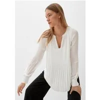 s.Oliver Langarmbluse Bluse Bluse mit Plissée-Struktur
