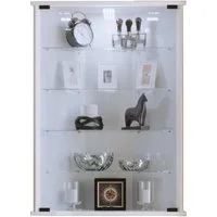 VCM Hängevitrine Wandvitrine Eckvitrine Vecko H. 88 x B. 67 x T. 23 Glasvitrine hängend, Modern und platzsparend