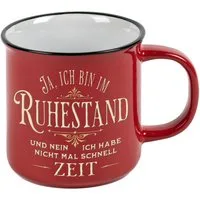 LOBO NEGRO® Tasse als Abschiedsgeschenk für Kollegen: Bin im Ruhestand - Keine Zeit, Keramik, im Geschenkkarton