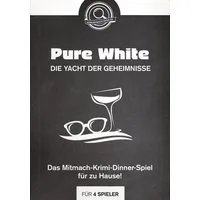 mitmach-krimi Spiel Krimi-Dinner, Pure White – Die Yacht der Geheimnisse - Krimi-Dinner für 4 Personen