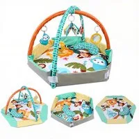 Insma Spielbogen Baby Gym Farbspiel Spielmatte Zaun, faltbarer Baby Krabbeldecke Spielecke mit Lernspielzeug