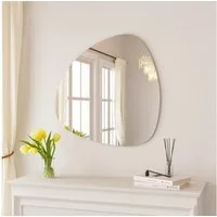 Hopibath Wandspiegel asymmetrisch Dekospiegel Deko Spiegel Flurspiegel Modern Steinform (Badspiegel Schminkspiegel Türspiegel, Rahmenlos), für Kinderzimmer Schlafzimmer Wohnzimmer Garderobe Flur Friseurladen