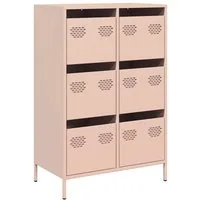 vidaXL Highboard Highboard Rosa 68x39x101,5 cm Stahl (1 St)