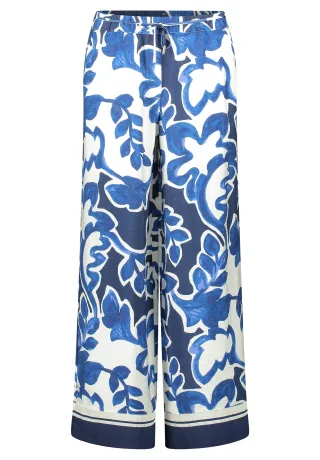 Betty & Co - Schlupfhose Weiß/Dunkelblau - Gr. - 40