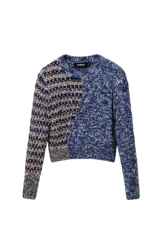 Desigual Damen Blau Strickwaren