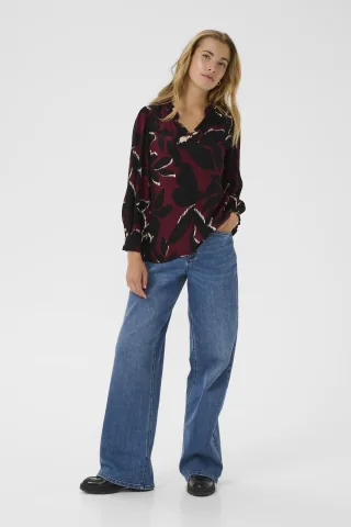 Langarm-Bluse KAlinda Regular fit bordo
