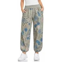 Mississhop Haremshose Baumwollhose Damenhose Aladinhose Blumenprint Sommerhose M. 277 (1-tlg)