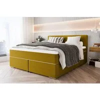 99rooms Boxspringbett Phönix (Schlafzimmerbett, Bett), mit Taschenfederkernmatratze und Topper, in Webstoff MALMO_NEW