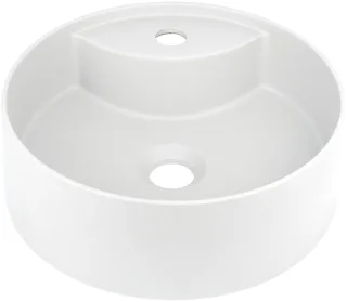 Neuesbad Serie 600 Waschbecken mit Hahnloch, Alabaster, Ø360mm NB1DECQSAU4B1