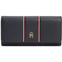 Tommy Hilfiger Geldbörse TH ICON LRG FLAP WALLET CORP, Unisex Geldbeutel, Portemonnaie mit TH-Schmucklogo