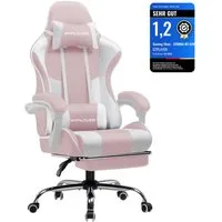 GTPLAYER Gaming-Stuhl Bürostuhl mit Massagefunktion, Fußstütze, Kopfstütze (Packung), Ergonomischer Gamer Stuhl Maximale Belastung 150 kg, 360° drehbar