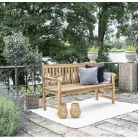 LebensWohnArt Sitzbank Massive Teak Sitzbank MONTAGNA ca. L120cm Gartenbank