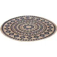 LUXOR living Teppich Mamda, Juteteppich, rund, Höhe: 4 mm, Flachgewebe, handgeflochten, Flecht Design, Naturfaser, Boho-Style