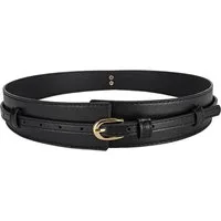 Zaewry Taillengürtel Damen Breiter Ledergürtel Mode Damen Kleidergürtel, 2-in-1 Taillengürtel mit Schmaler Gürtel für Anzüge