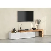 OTTO home Lowboard Chronos TV-Board, TV-Schrank (1 St., Breite verstellbar von 190 bis 350 cm), Breite 270 cm TV-Board,Lowboard,1 Klappe und ein L-Förmiger Aufsatz