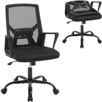 Klihome Bürostuhl (1 St), Computerstuhl mit Faltbarer, Metallgestell, verstellbare Höhe