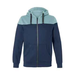 KÜBLER SHIRTS Kapuzen-Sweatjacke dunkelblau/eisblau M - 5223 6406-4844-M